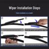 Compatible Wiper Blades for Jetour Traveler 2023-2025 Models: Frameless Rubber Strips