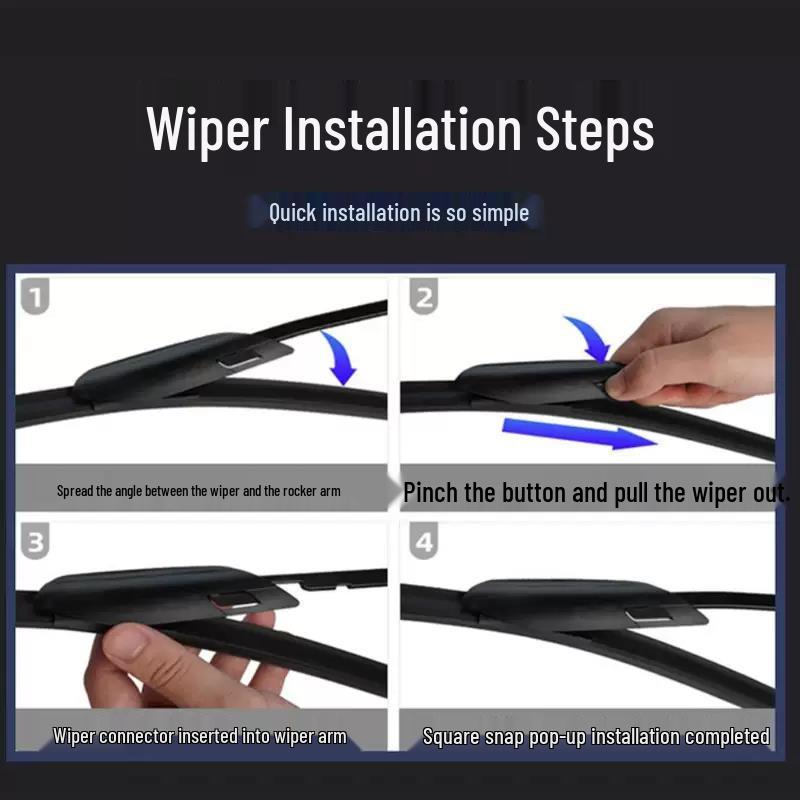 Compatible Wiper Blades for Jetour Traveler 2023-2025 Models: Frameless Rubber Strips