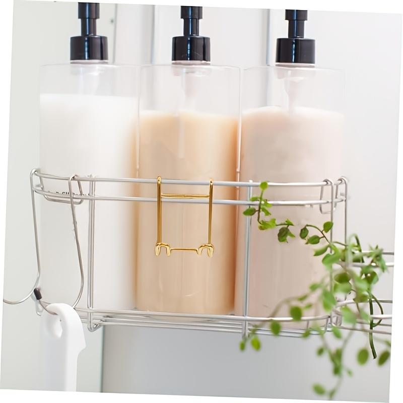 Shower Basket Rack Shelf Hook, Hanger for Wall-Mounted Shower Caddy Accessories, Suitable for Storing Loofahs, Razors, Body Brushes Utility Hooks