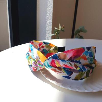 Women's Summer Art Watercolor Wide Hairband