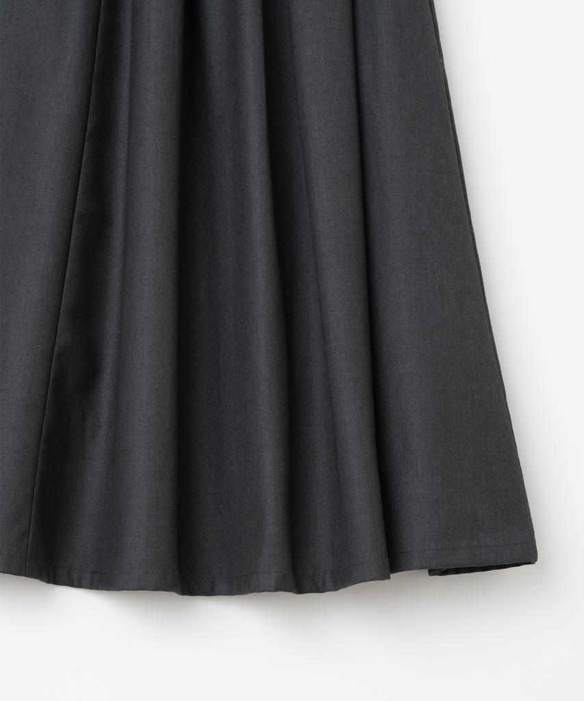 Milo Woman Belt Pocket Midi Skirt [Charcoal]