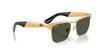 Ray-Ban Sunglasses Frame Color Sandblasted Legend Lens 56mm 0RB3875, (Front) Gold, Color Green,