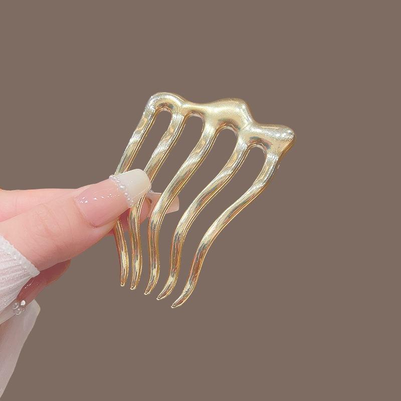 1pc Minimalist Metal Hair Comb Tones Non Slip Styling Perfect Effortless Daily Hairdos Sleek Minimalist Hair Accessories