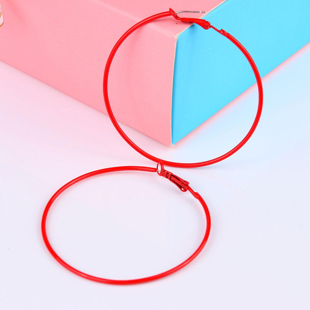 Large Earrings Female Style Earrings Spray Painted Candy Color Large Circle Fashion Personality Earrings