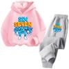 Six Seven Print 3-12Y Kids Hoodies Sets Italian Brainrot BrainRot Tracksuit Children's 67 Korean Sweatshirt Girls Boys Clothes
