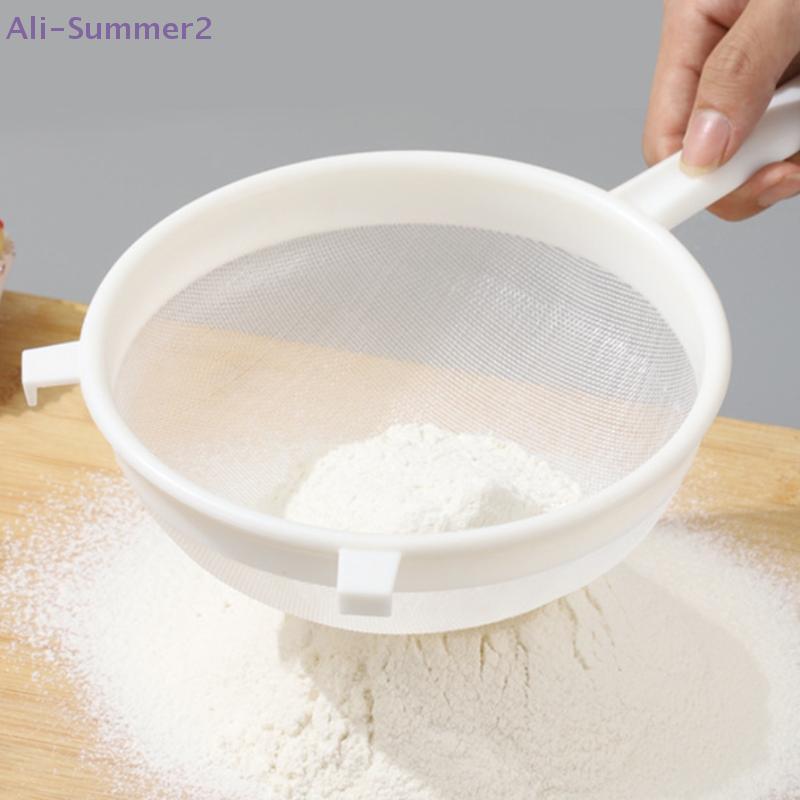 {Summer2} 9; Unique Plastic Fine Mesh Spoon Screen; Nut Milk & Flour Filtering; Handle Provides Comfort; Soy & Coffee Filter