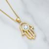 Fashion 1ct D Color Real Moissanite Palm Pendant Necklace Pure S925 Sterling Silver Hand Fatima for Women Wedding Fine Jewelry