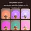 Mushroom House USB Humidifier with Sunset Lamp - Large Capacity Mist for Bedrooms and Offices