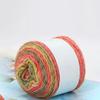 Pure Cotton Rainbow Crochet Thread Ten-Quarter Cake Weaving Yarn Long Gradient Dyeing for Crafting