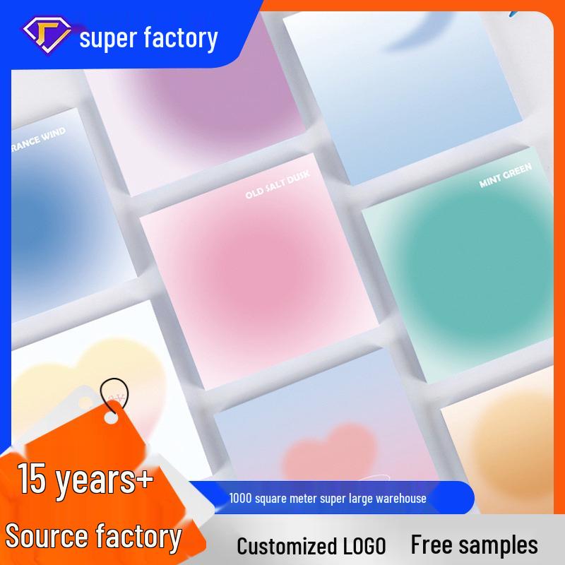 Gradient Sunset Halo Sticky Notes - High Aesthetic Sticky Notes for Students and Journals 8x8 CM закат