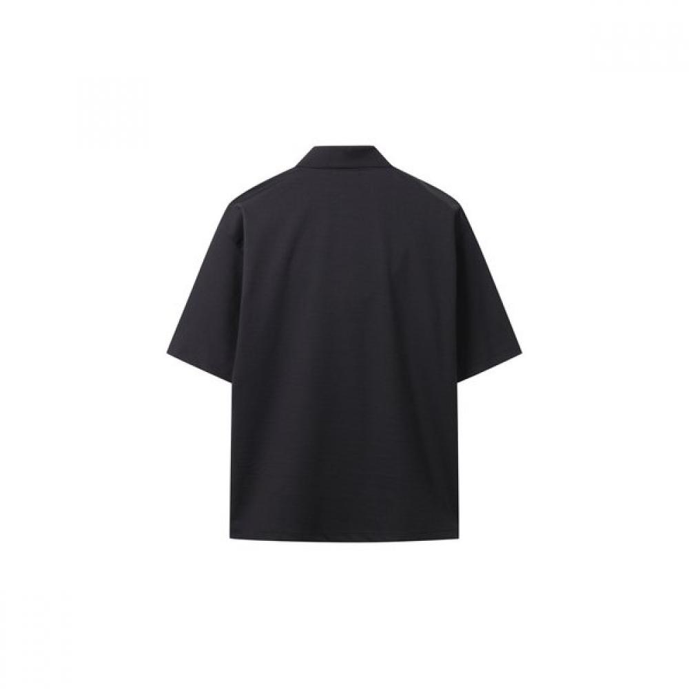 Customellow Oversized Polo Black Cwtam25511bkx