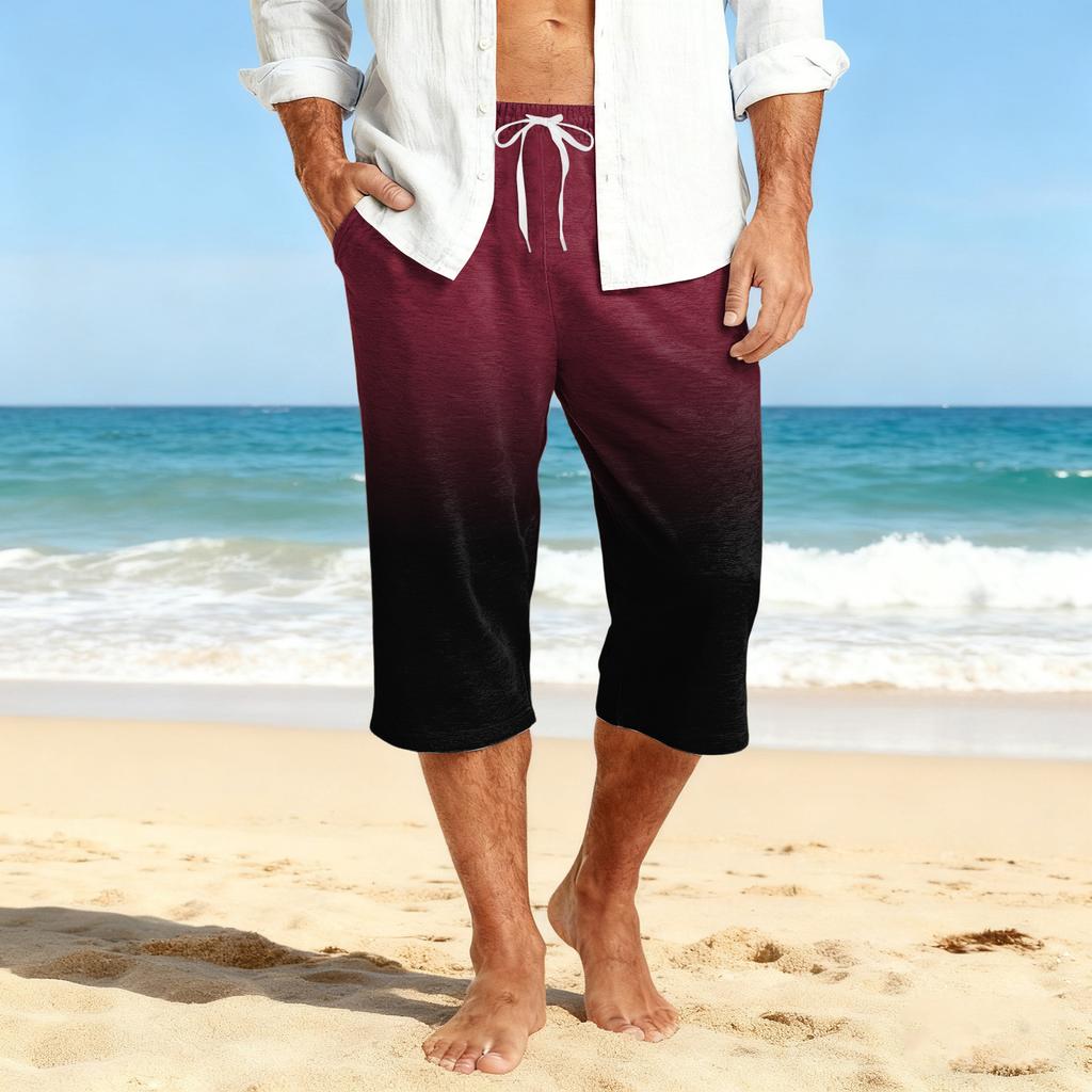 Herrshorts, casual, med dragsko, kort