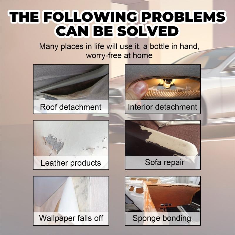 Car Ceiling Liner Care Glues Strong Bonding Waterproof & Heat Resistant  Auto Headliners Adhesive Invisible Finish for Car