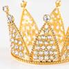 Mini Crown Cake Toppers Metal Rhinestones Princess Tiaras Royal Decors with a Bright Finish for Decorating Cake, Bouquets, Flower Gift Boxes, and Gift