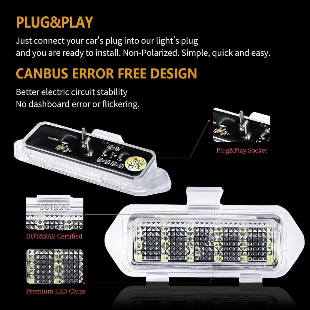 LED Puddle Mirror Lights for Chevy Silverado 1500 Classic Avalanche 1500 2500 GMC Sierra 1500 Classic Cadillac Escalade/Escalade ESV EXT Yukon XL
