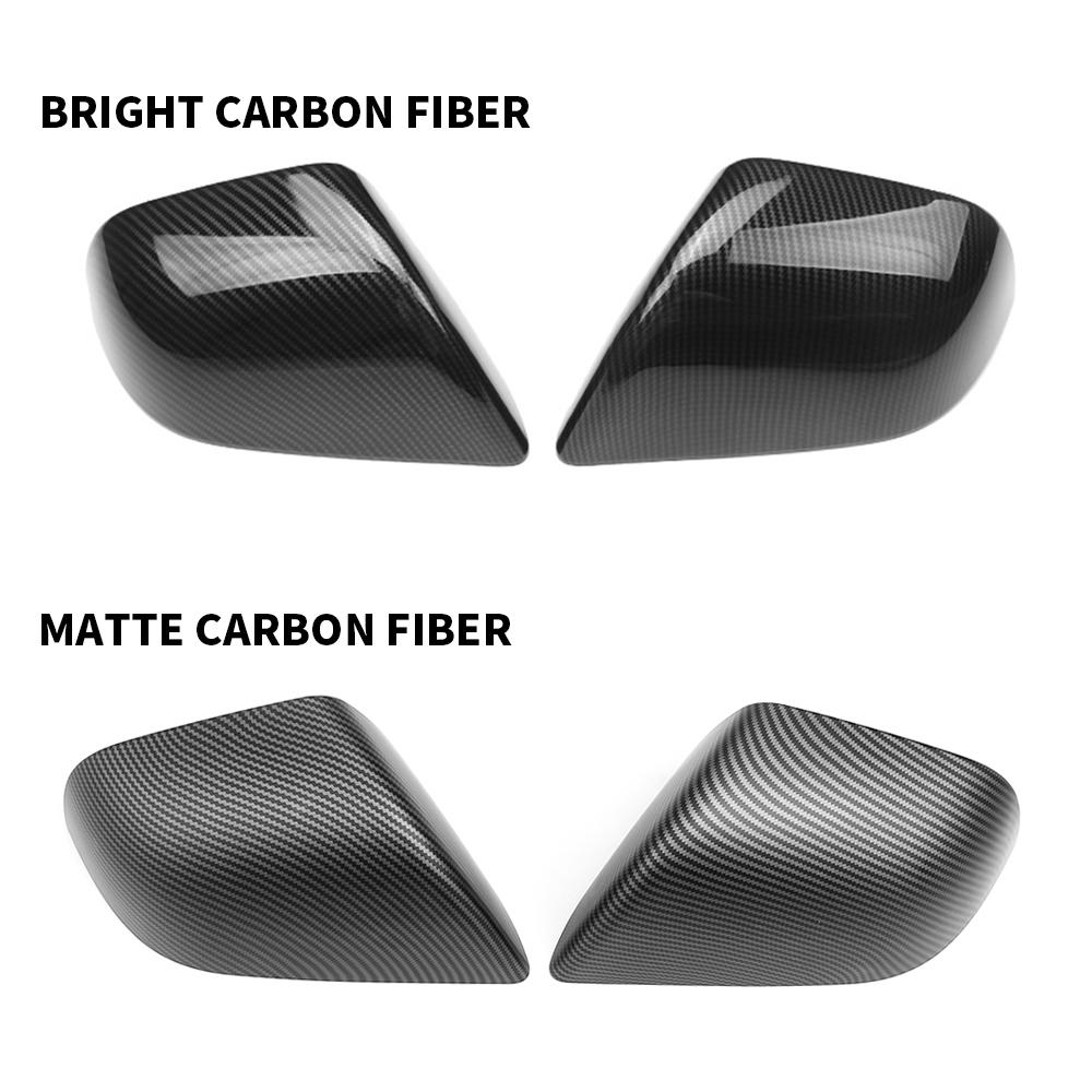 For Tesla Model 3 2017-2023 Matte Carbon Fiber Rearview Mirrors Guard Covers Caps Side Mirror Protector Exterior