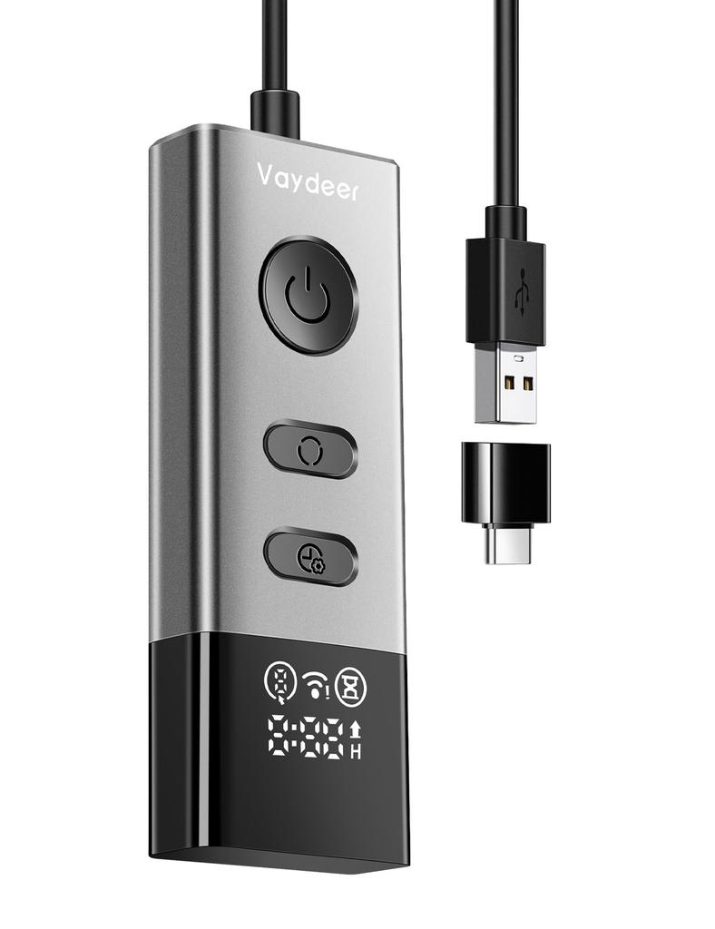 Vaydeer Mouse Jigger (with App) - Metal USB Mouse Mover with Remote Control and Timer, Automatic Mouse Movement, Simulated Movement to Prevent Your