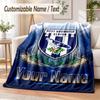 Custom Text Flannel Blanket West Bromwich Albion FC Print Warm Cozy Blanket Home Sofa Bedding