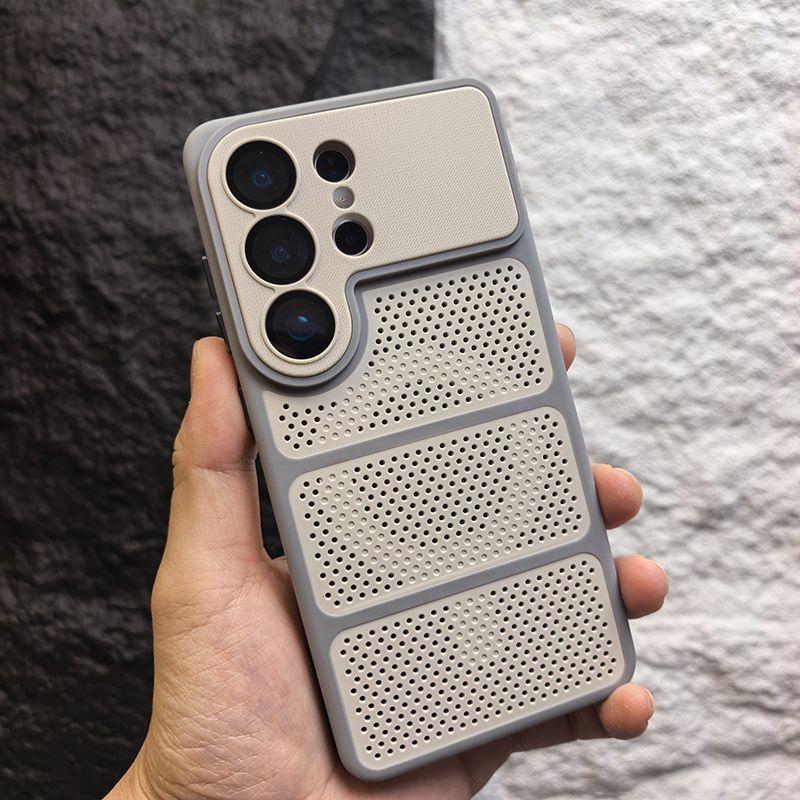 Mesh Heat Dissipation for Magsafe Case For Samsung S26 Ultra Summer Breathable Cooling Lens Film Cover For Galaxy S25 S24 Ultra