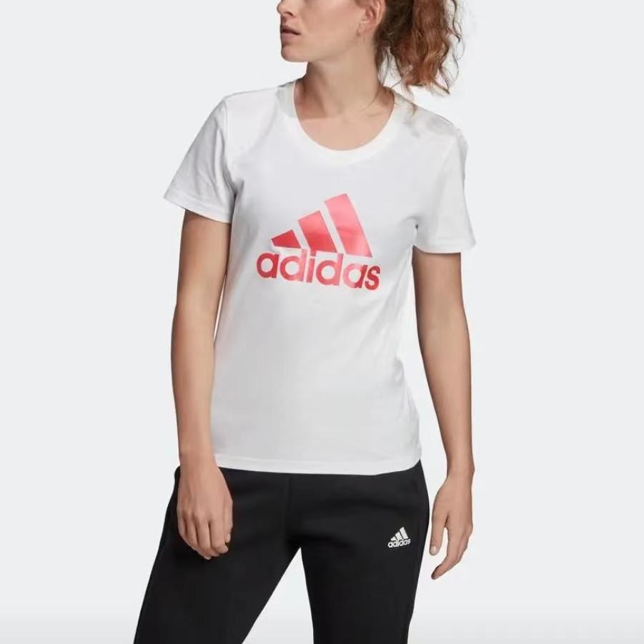 adidas T Shirts Unisex White Crew Neck Moderate FM9446