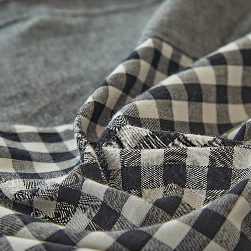 Home Pillowcase Cotton Pillow Cover Plaid Pillowslip Pillow Case Rectangle Pillowslip Pillow Case Bedroom Sofa Cushion Cover