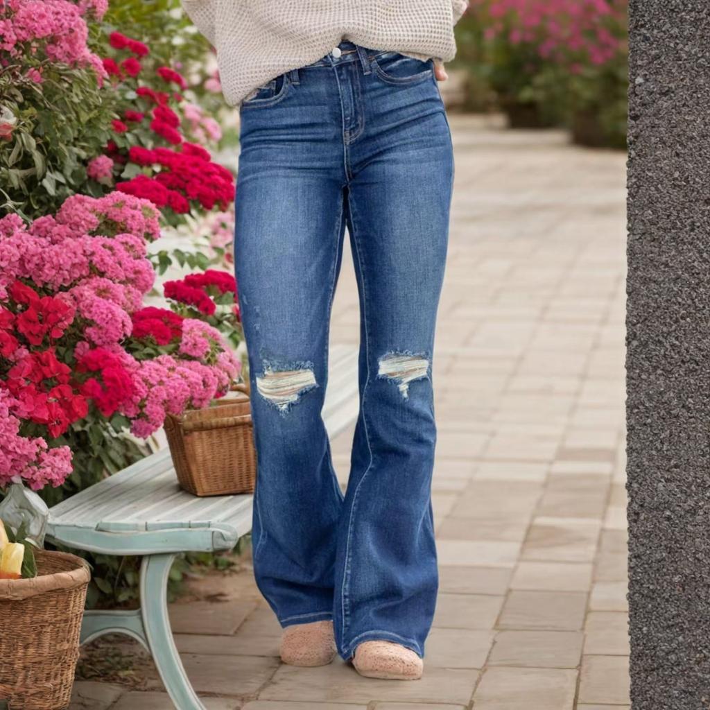 Women Baggy Mid Waist Jeans Wide Leg Loose Denim Pants Straight Leg Cropped Barrel Jeans