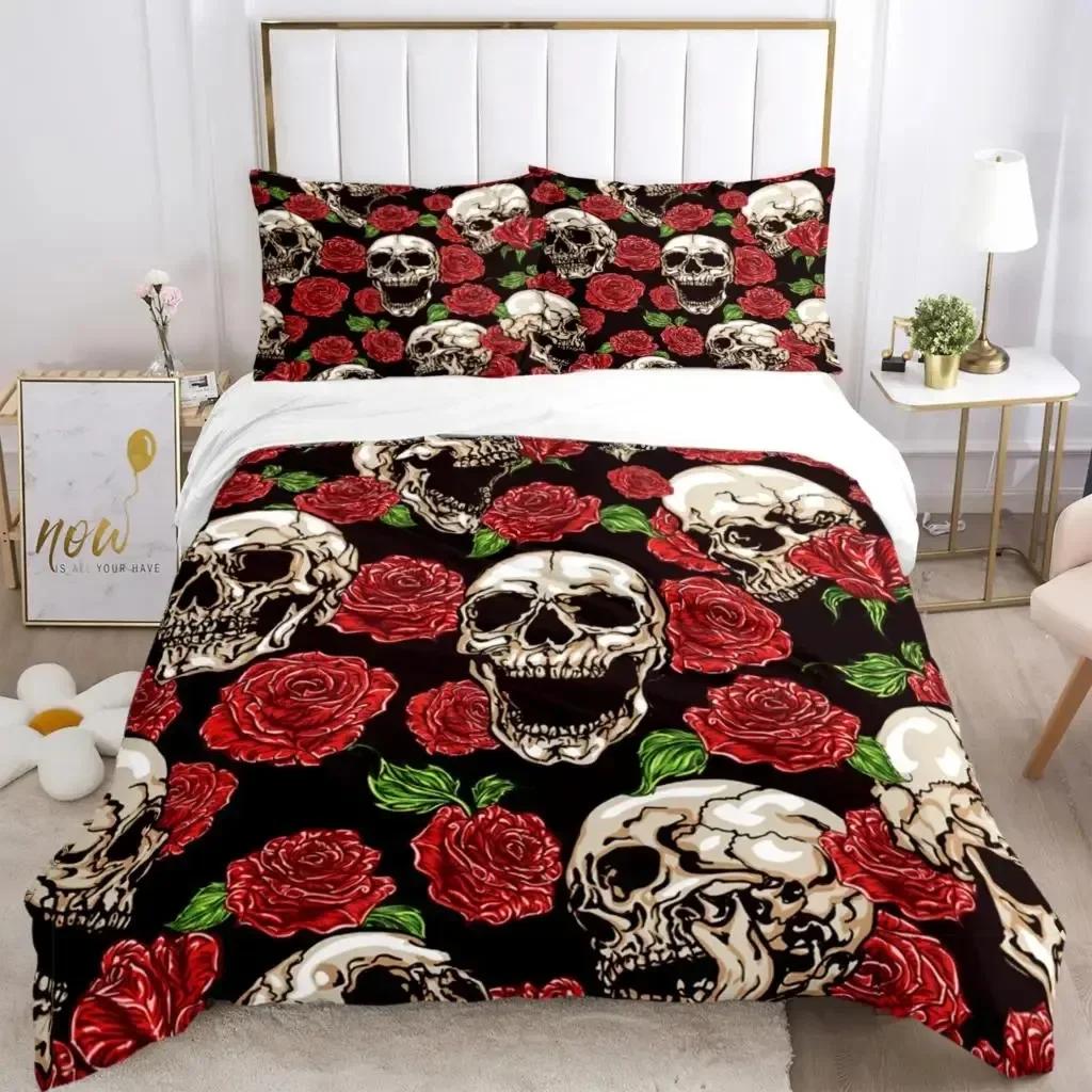 Comforter Skull Art Hd Print Comfortable Duvet Bedding Set Children Bedroom Decoration Home Textile