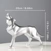 Modern Abstract Wolf Figurine - Geometric Animal Statue for Home or Office Resin Wolf Sculpture Handicraft