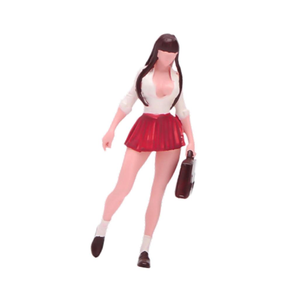 1/64 Girl Figure Resin Figures Character Miniature People Model Sand Table Layout Decoration Micro