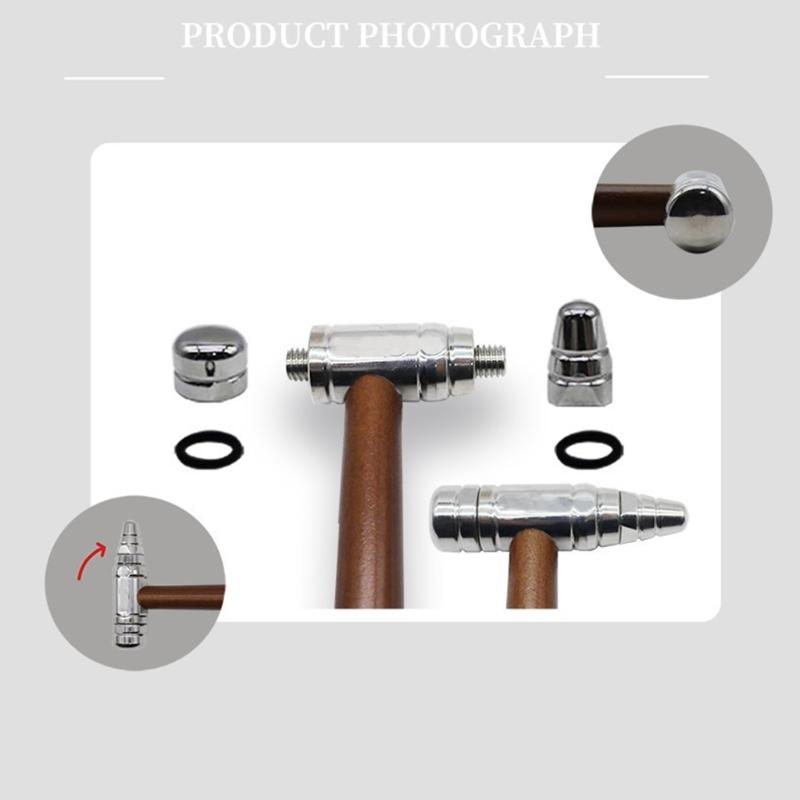 Narzędzie do naprawy wgnieceń lakieru samochodowego Drewniany uchwyt Młotek magnetyczny Młotek do wbijania Młotek do usuwania wgnieceń samochodowych