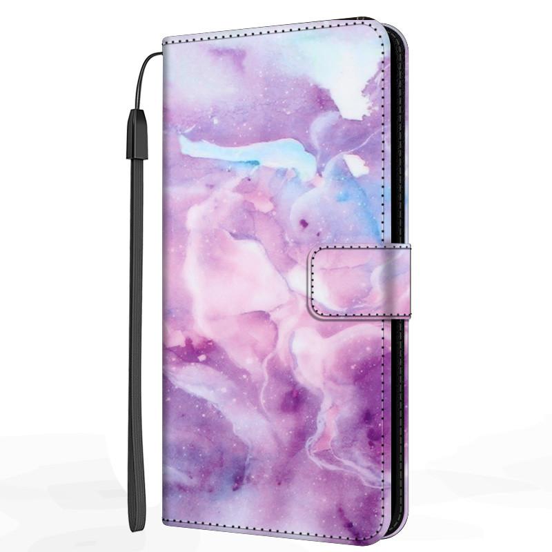Marble Leather Case For Samsung Galaxy S20 S21 FE Ultra Plus M32 M52 M22 A12 A22 A22S 5G Flip Cover Stand Wallet Book Funda Case