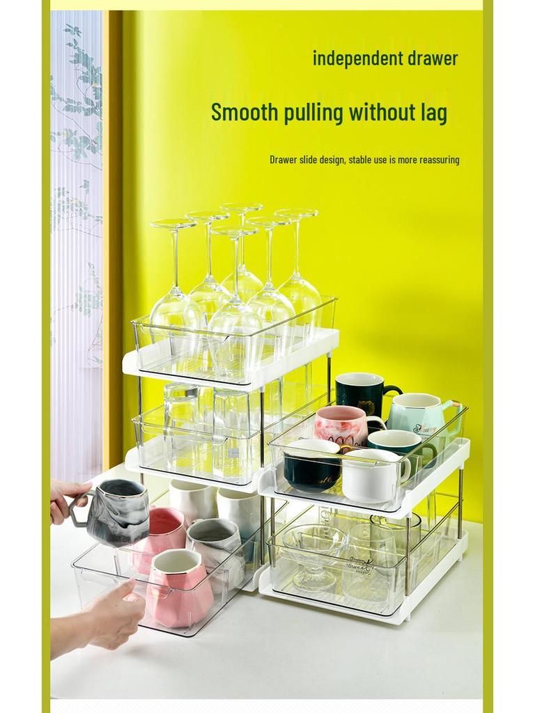 Multifunktionell kosmetikförvaring & kökskryddställ med lådor