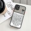 Ins Travel Country Sketch City Map Phone Case For iPhone 8 7 Plus SE2 15 14 11 12 13 Pro Max Mini X XR XS Shockproof Funda Shell