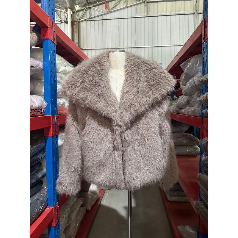Lazy wind fox fur coat short autumn and winter artificial fur women's fur coat