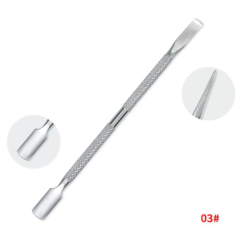 

1/4 шт., нержавеющая сталь, двойной толкатель для кутикулы, для маникюра, 2025, инструменты для нейл-арта, нескользящие аксессуары для удаления кутикулы с ногтей
