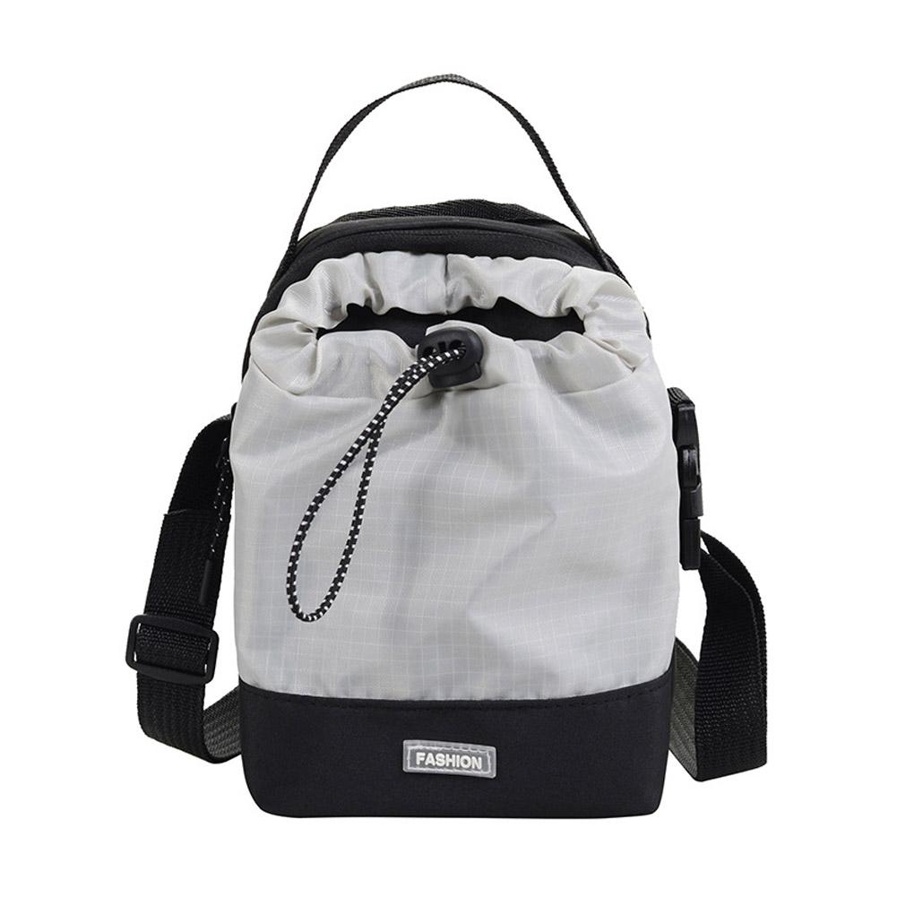 Outdoor Multifunctional Drawstring Crossbody Bag Nylon Lightweight Phone Bag Adjustable Strap Fashionable Portable Bag