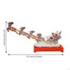 Christmas Music Box, Flying Reindeer Figurine, Decorate, Scene Santa Claus Sleigh