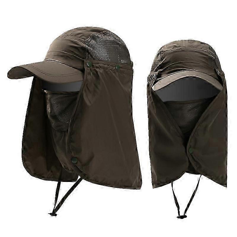 Hat Sun Fishing Cap Beach Wide Cover Face Anti-UV Sun Protection Foldable Cycling Quick Dry Waterproof Men Women for Hunting Camping Hiking Climbing