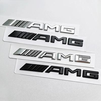 1pcs ABS Black Logo AMG Emblem Letters Car Trunk Badge For Mercedes Benz W204 W205 W176 W177 W212 W213 AMG Sticker Accessories PP64