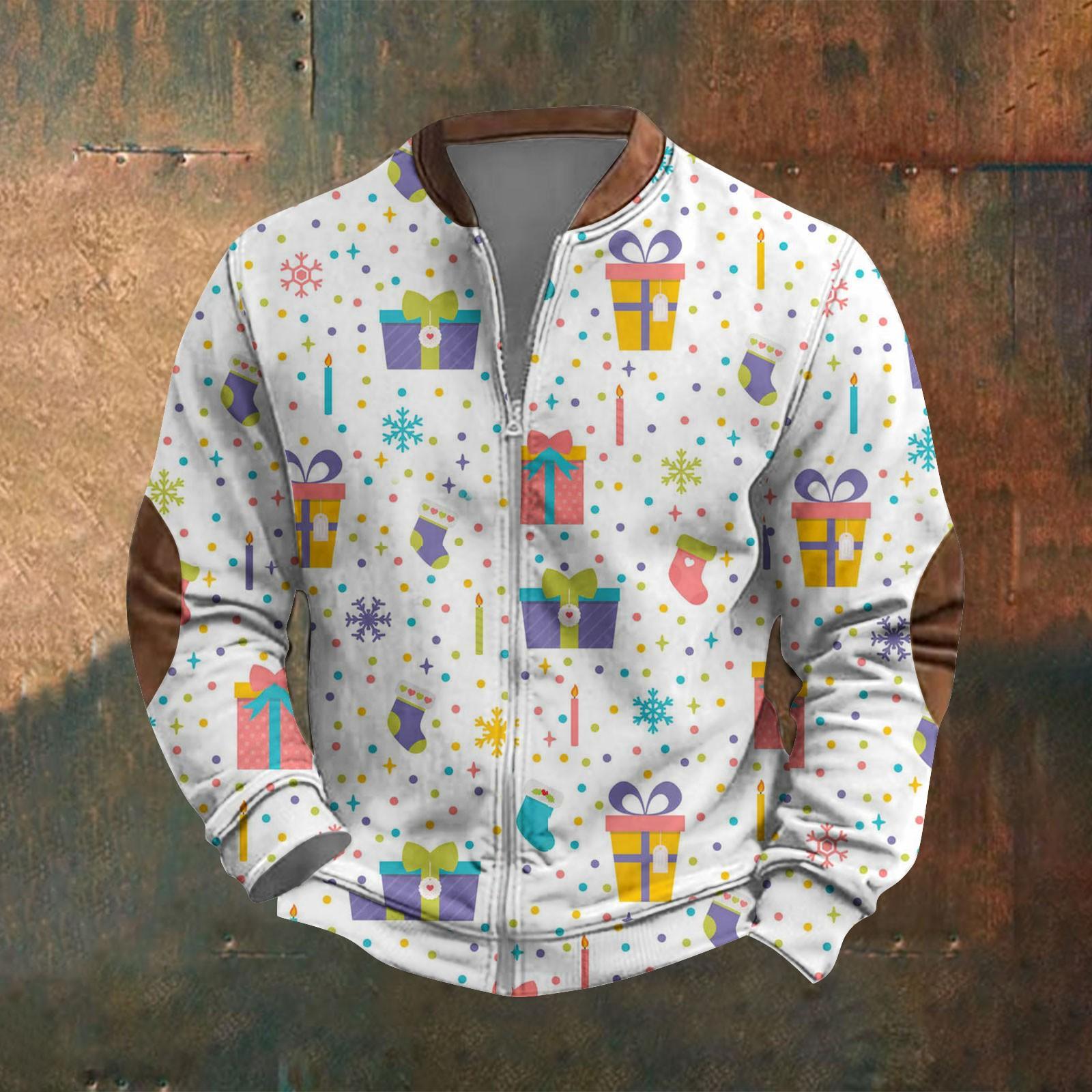 

Мужская повседневная толстовка в стиле ретро с градиентным принтом XL белый