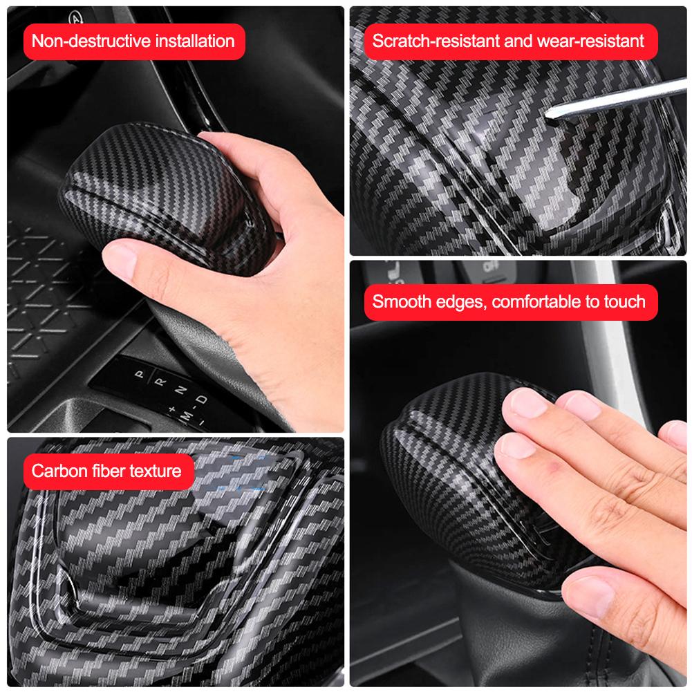Car Gear Shift Knob Gear Head Cover Trim Accessories For Toyota RAV4 2020 - 2025 Highlander Crown Kluger Venza Camry