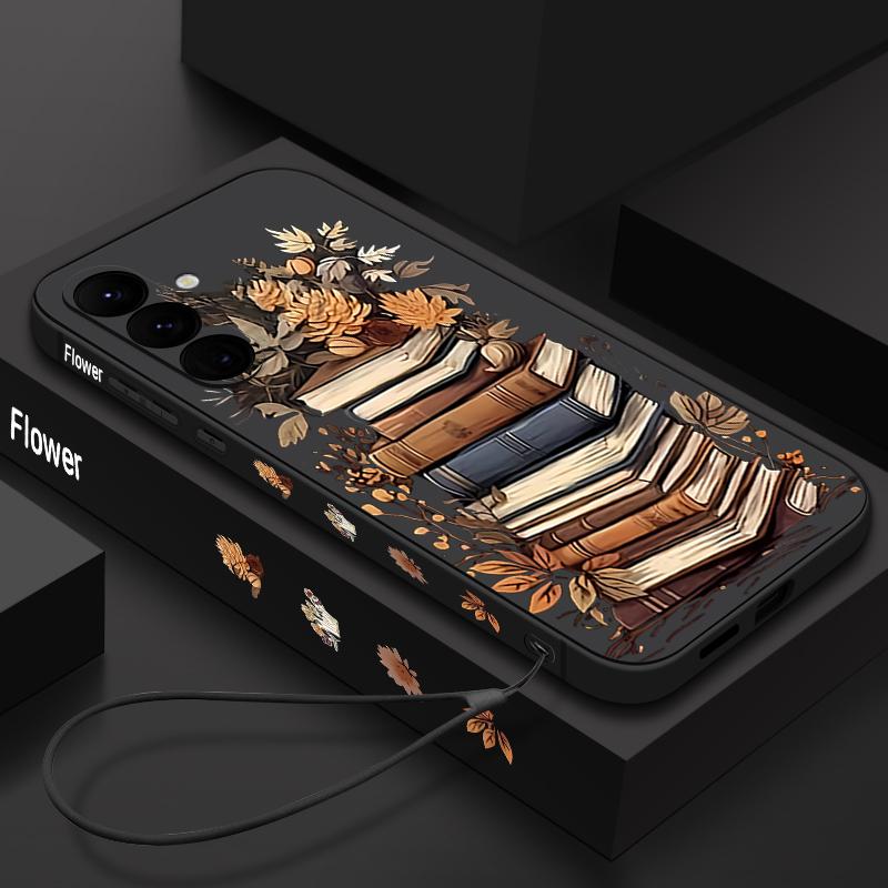 Book Print Case For Samsung Galaxy S24 S25 FE S26 S25 S23 S22 Ultra A17 A56 A16 A55 A25 A15 A36 A54 5G Lanyard Soft Cover