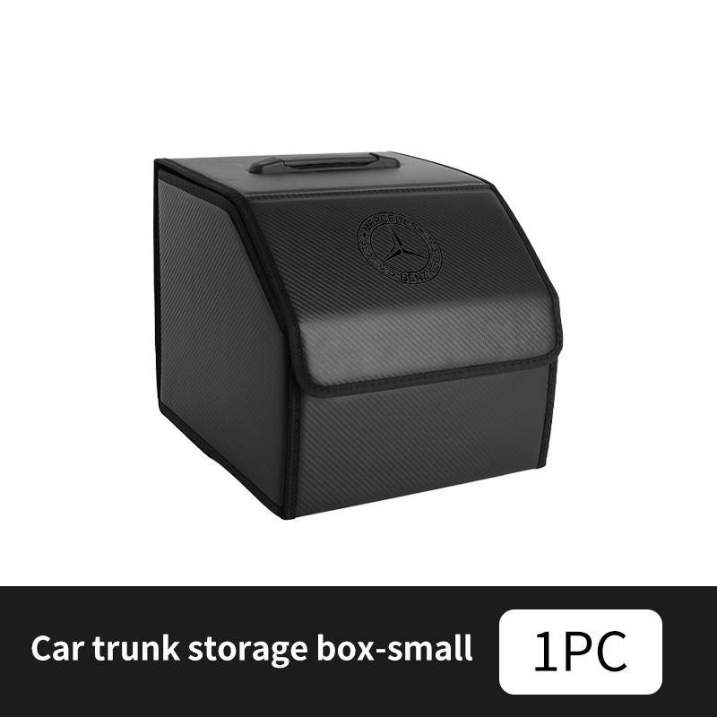 Car Trunk Fold Large Capacity Organizer Bag Storage Leather Tidying Box Accessories For Benz AMG W213 W124 W108 W126 Exclusive