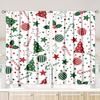 2PC- Christmas Tree Print Curtain - Polyester Material - Suitable for Bedroom, Living Room, Study, Private Space