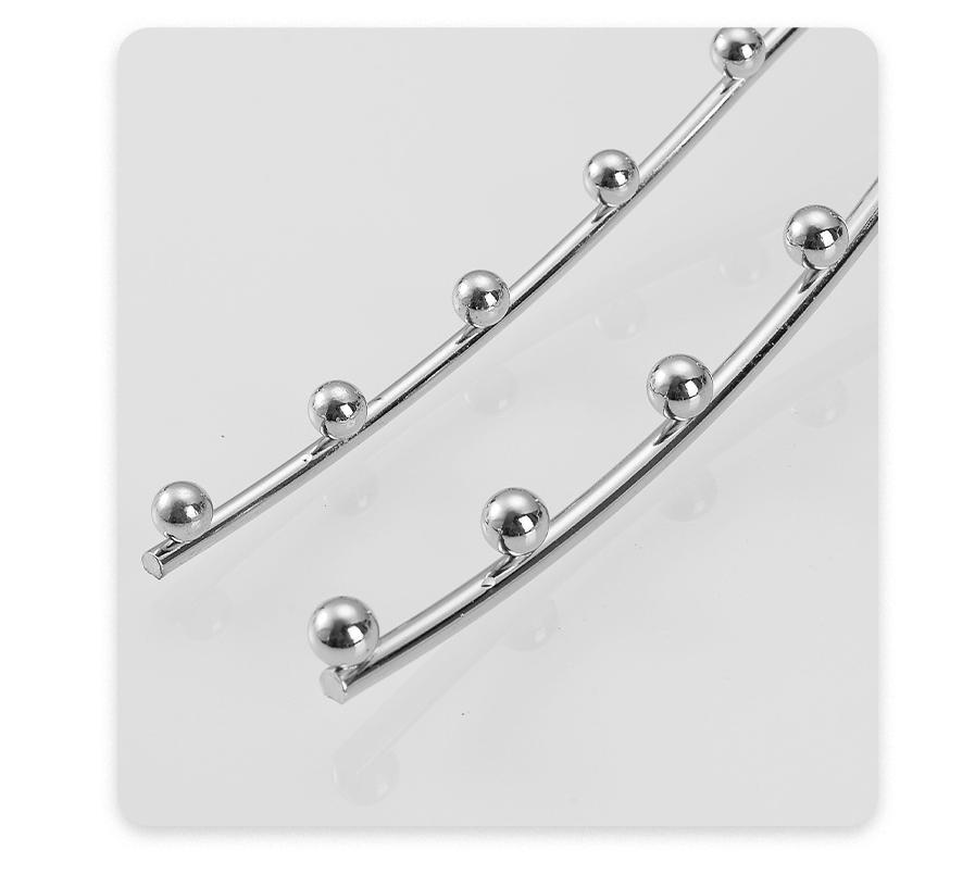 1pc Supermarket Shelf Beaded Hook Clothing Store Display Rack Hooks Wall Mounted Balcony Hanger Beaded Hook Home Accessories