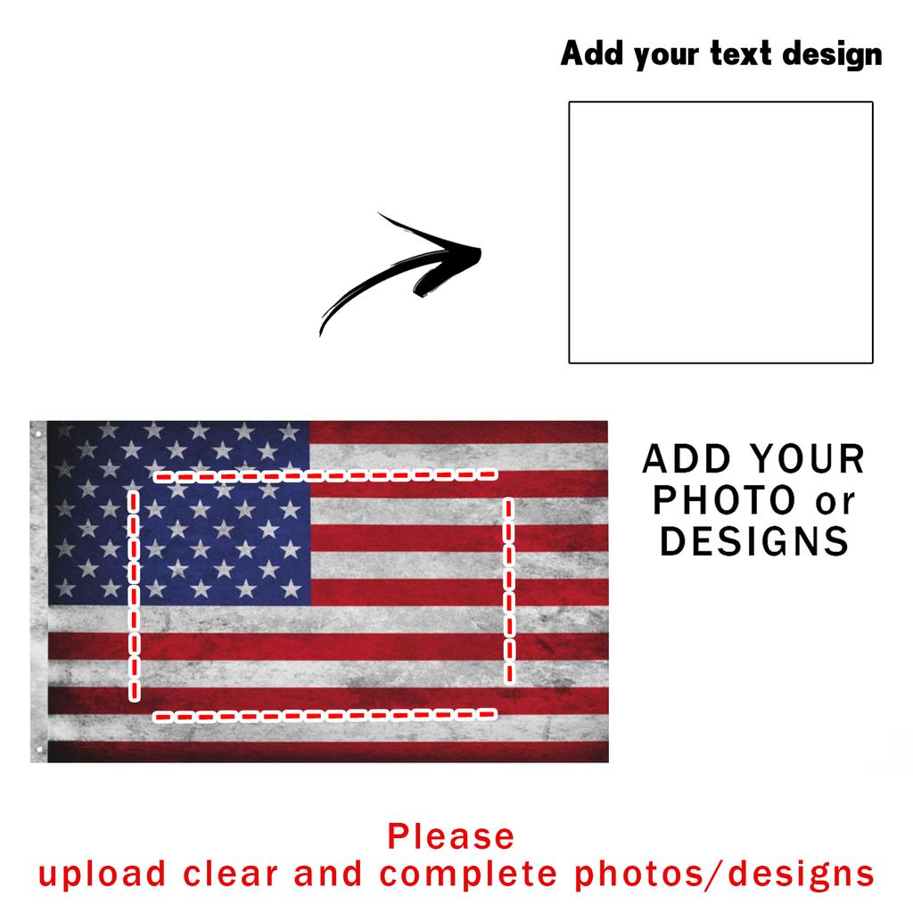 Personalized Flag Custom American Flag 2X3ft Design Your Image Fun Tapestry Poster For Dorm Living Room Bedroom Decoration