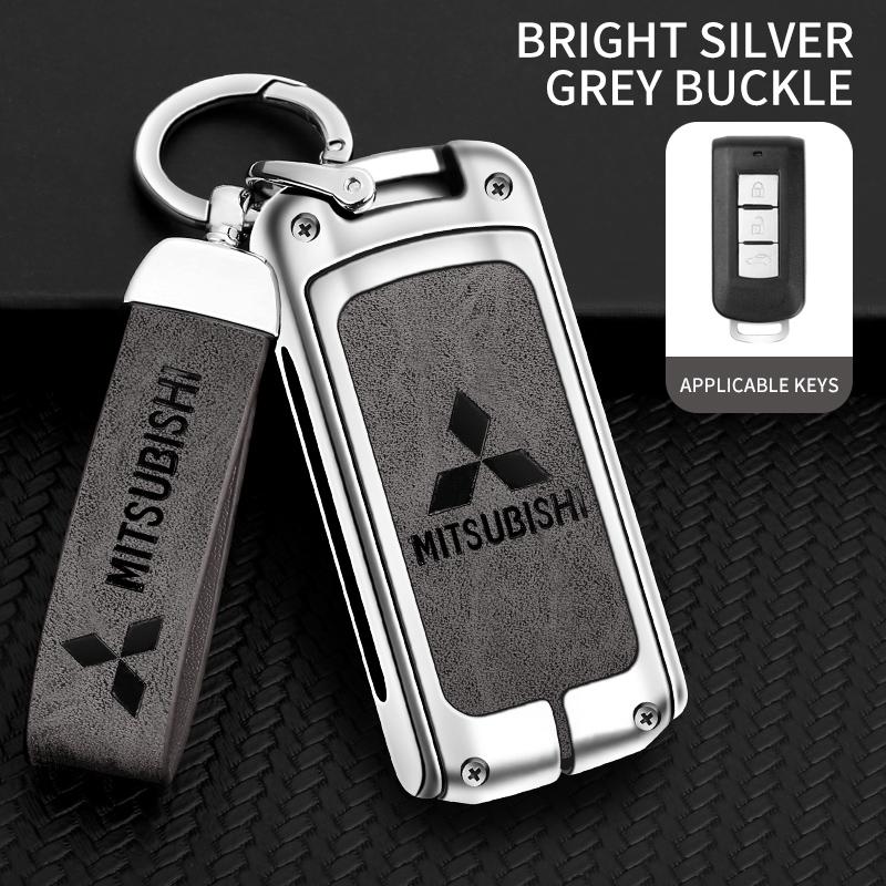 

Car Zinc Alloy Key Case Bag Metal Key Shell For Mitsubishi Outlander Pajero Lancer EX Evolution X Ralliart Asx L200 Triton Colt