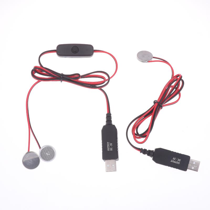 Usb To 3V Cr2032 Fake Battery Charger Cord With Switches Power Supply Cable For Watch Microphone Toy Remote