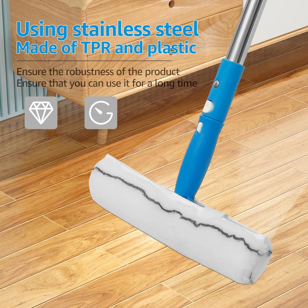 ערכה מורחבת לניקוי חלונות מגב זכוכית מברשת אבק לרצפה מגב ביתי מגב חלונות כלי ניקוי שטיפה