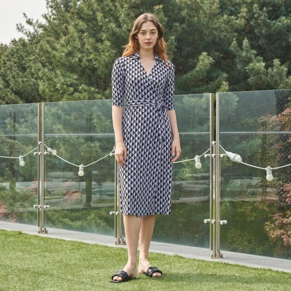 Lipbbam Creora Deloshi Cara 3 4 Sleeve Long Wrap Dress Ldm11dr01